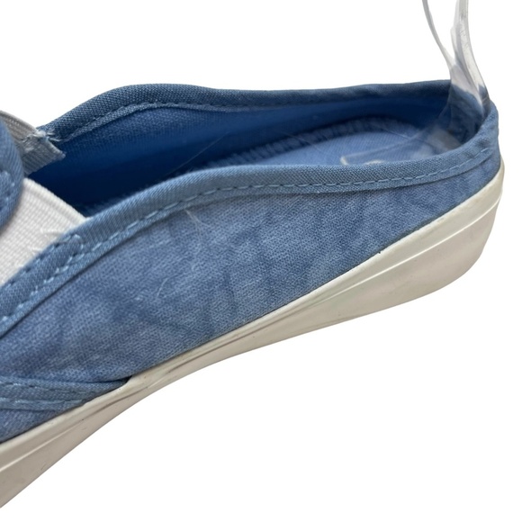 LAM Blue Canvas White Wall Loafers Slip On Mules Flats Casual Shoes sz 7.5 - Picture 10 of 16
